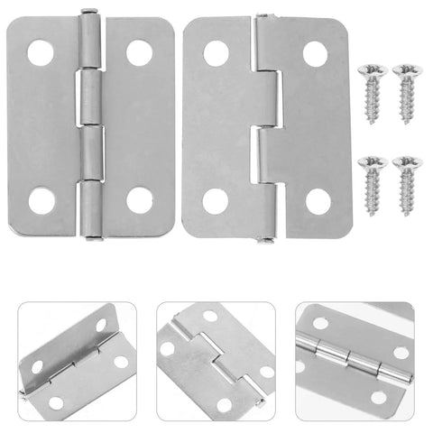 20 Piece Mini Hinge Set For DIY Projects And Handmade Crafts Small Iron Hinges shown with screws, silver color