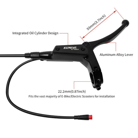 ZTZ 4-piston e-bike hydraulic brake lever with integrated oil cylinder and aluminum alloy lever
