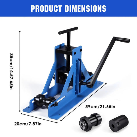 Boost Your Shop Game With This Heavy Duty Manual Tube Roller Bender Featuring Six Precision Dies For Flawless Round And Square Pipe Bends On Steel Copper And Aluminum Without Breaking A Sweat