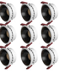 UBNMIUBV 9 Pack White Aluminum Led Recessed Lighting Kits - 8W, 10W, 12W, 15W, 20W Adjustable Downlights for Home and Commercial Use,8w-Neutral Light in a close-up view.