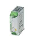 Heavy Duty Redundant Switching Power Supply For Industrial Automation Featuring Modular Design For Quick Hook Ups, front view showing terminals and specifications.