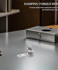 Friction Damping Cabinet Hinges 2 Pack 304 Stainless Steel With 2.0 Nm Torque 90 Degree Positioning on display table