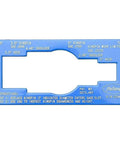 TF-0110 King Pin Gauge Drawbar Gauge For Trailer Hitches blue plastic tool for checking 2" and 3.5" kingpins