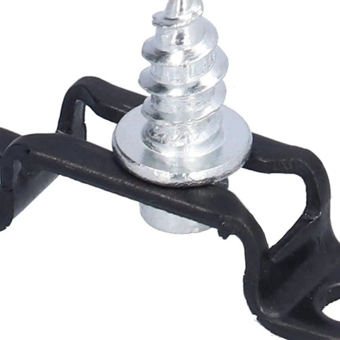 Close-up of Rock Solid 2 In 1 Concealed Cabinet Connectors And Invisible Screw Fasteners Cold Rolled Steel Slide Buckles for furniture assembly.