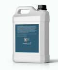 Backside view of 64 oz bottle labeled Mineral Oil For Wood Care 64 Fl Oz Pure And Undiluted Clear Formula No Additives Safe For Cutting Boards Butcher Blocks And Wooden Utensils Packaged In The USA