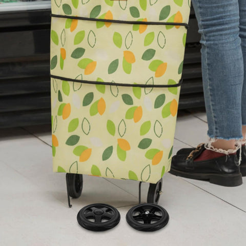 Two Pcs 6.10 Inch Laundry Cart Wheels Rolling Caster Replacement for Foldable Shopping Trolley and Grocery Cart