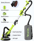 Drywall Sander With Vacuum Dust Collection, 7.2 Amp Copper Motor, foldable handle, and LED work light