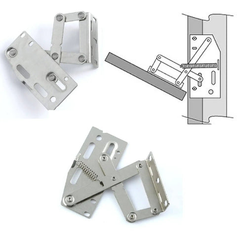 Go To 45 Degree Tip Out Hinge Set For Kitchen Sink Front Drawers Folding Sofa And Bathroom Cabinets Nickel Plated Steel Spring Hinges Rust Resistant Durable Hardware 4 Piece Pack