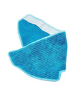Blue microfiber mop cloth from Mop Cloth Holder And Replacement Bracket Kit For RC400 Vacuum Cleaner, Snap On Mount, Easy Install, Detachable Design