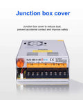 Front view of AC To DC Converter Power Supply 110 to 220V To 0 to 48V Adjustable DC Output Beefy 480W Peak 10A Module