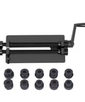 Sheet Metal Bead Roller Tool With Six Dies Set Manual Bead Roller Machine for Your Shop shown with crank handle and dies