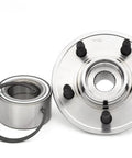 Rear Wheel Hub Bearing Replacement For Ford Explorer 2002 2010 Explorer Sport Trac 2007 2010 Lincoln Aviator 2003 2005 Mercury Mountaineer 2002 2010 Premium Precision Machined Open Bearing For A Smooth Ride No Fuss Install shown in silver metal with visible studs and rings