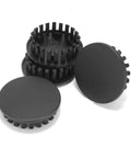 Matte Black Wheel Center Caps 2.63 Inch Outer Diameter Snap Fit Installation For Cadillac Chevy Buick Street Ready Hub Covers