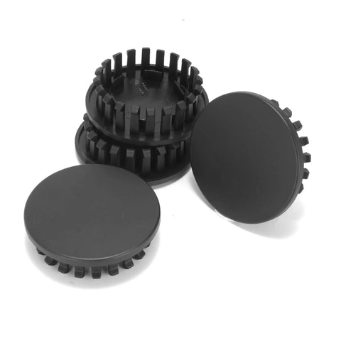 Matte Black Wheel Center Caps 2.63 Inch Outer Diameter Snap Fit Installation For Cadillac Chevy Buick Street Ready Hub Covers