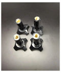 Four Pack M8 Clamping Nuts Screw Replacement Kit Rock Solid Fittings For Soft Serve Ice Cream Machines, black steel knobs.