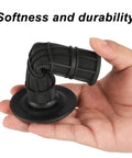 2 Pcs Universal Seven Eighths Inch Motorcycle Grips in hand showing softness and durability with checkered texture