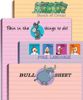 Funny Notepads Assorted Pack Of Four 4.25 By 5.5 Inch Note Pads With Office Humor Bunch of Crock Pain in Things Fowl Bull Sheet