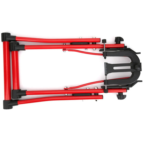 Folded Bike Wheel Truing Stand With Ruler And Thimble, Foldable Aluminum Alloy Build, Compact Repair Tool For 24, 26, 28 Inch Bikes