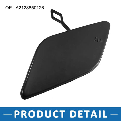 Front Passenger Side Bumper Tow Hook Cover For Mercedes Benz E350 2010 2013 A2128850126 Black Towing Eye Cap Easy Install Detail