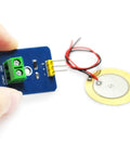 Analog Piezo Vibration Sensor Module for Arduino DIY Kit Plug And Play Ceramic Piezo Disc With Analog Output Dope For Prototyping Robots And Vibration Sensing Projects Case Pack Of Five EK1952 with piezo disc and wires