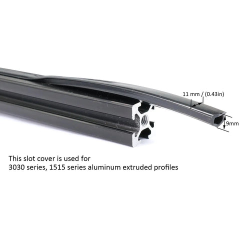 Tight Fitting Aluminum Extrusion T Slot Covers And Slick Seal Strips For 3030 1515 4040 Profiles Fits 8mm T Slot Or V Groove Delivers Bulletproof Grime Shield For Spotless Shop Rails 4 Meter Length with measurements.