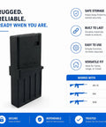 Vise Block For AR Rifles 223 556 300 Blackout Durable Maintenance And Cleaning Block, black with features listed, USA made