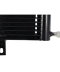 Premium Ainoli Transmission Oil Cooler For Toyota Tacoma 2.7L and 4.0L Engines Years 2005 To 2011 Heavy Duty Performance Upgrade That Keeps Gears Cool On The Road, black finned side view