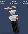 Top Shelf 2 Inch Led Recessed Lights 12 Pack, showing brushed finish, twist attachment, and durable material in structure.