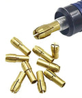 Versatile 10 Piece Drill Chuck Adapter Kit For Rotary Tools With Precision Collet Set 0.5-3.2mm brass collets and adapter close-up