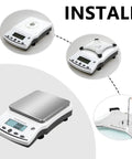 Top Notch 5000G Lab Scale With 0.01G Readability And Calibration Weights setup process