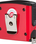 Red Digital Tape Measure Three Quarter Inch By Sixteen Foot Pro Grade Build Weatherproof Polycarbonate Housing Back View