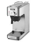 Front view of Cafe Deco Automatic Or Pour Over Thermal Carafe Coffee Brewer With Built In Pour Over And Auto Refill, stainless steel body.