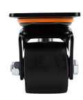 Heavy Duty Leveling Casters With 2.5 Inch Wheels, close-up view showing swivel roller and plate mount design.