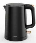 Tiny But Mighty 0.8L Electric Kettle With 1000W Fast Boil, Double Wall Stainless Steel, Cool Touch Handle, Auto Shut Off, Boil Dry Protection, BPA Free, Black