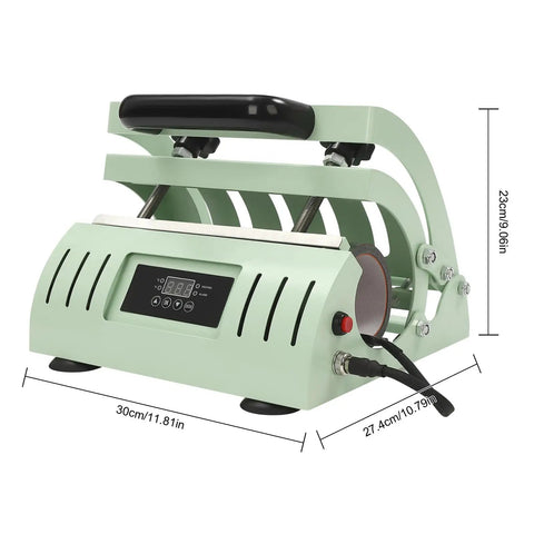 Green Two In One Tumbler Heat Press For 11 To 30 Ounce Mugs, 500W Dual Mug Press For Sublimation with adjustable temperature and timer