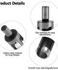8 Pack Plug Cutter Drill Bit Set With Straight And Tapered Cutters For DIY Woodworking Projects Four Sizes Hex Shank Black Finish