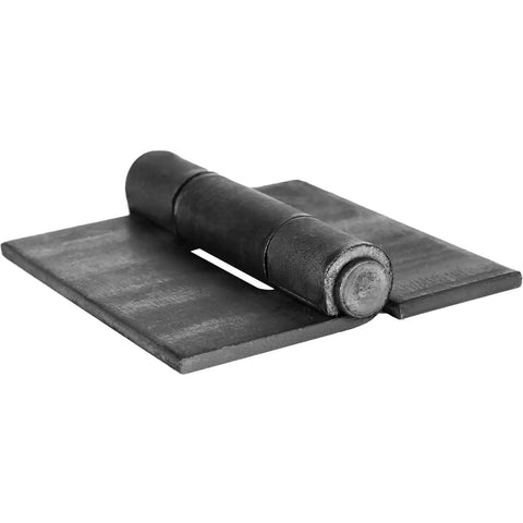 6 Pack Heavy Duty Weld On Steel Gate Hinges Set, 4 3 8 Inch By 4 1 8 Inch, 5 mm Thick, Each Pair Supports Up To 500 Lb, 285 Degree Swing, Weldable Steel Hinges For Durable Fence Gates black weld-on steel gate hinge close-up