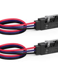 Waterproof Momentary Hinge Roller Lever Micro Switches With 30cm Lead 10A 125 To 250V NO NC COM IP67 for industrial use, two pack