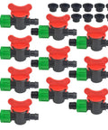 10 Pack Drip Irrigation Switch Valves Kit For 16 To 17 mm Drip Tape Tubing Universal Quick Connect Couplings And Fittings