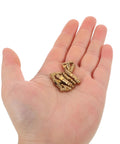 Brass Hidden Cylinder Barrel Hinge Set 25 Pieces Concealed Quiet Opening Hinges in a hand close-up view