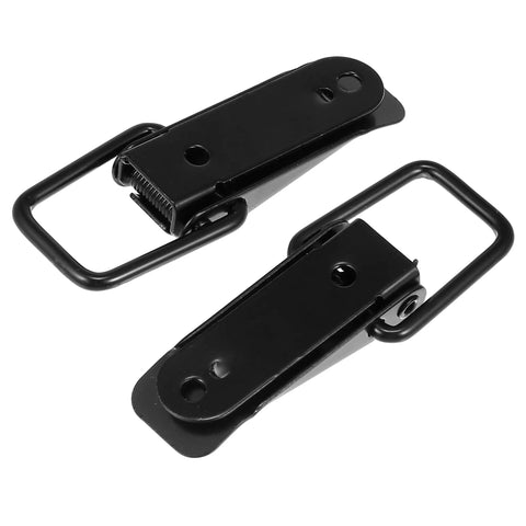 Universal Car Bumper Security Hook Lock Clips Slick Quick Release Fasteners No Hassle Hella Secure Auto Trunk Latch 105X33Mm pair black metal clips