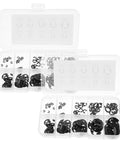 240 Piece E Clip Assortment Kit With Heat Treated External Retaining Clips For Axial Retention In Automotive Machinery Home And Industrial Projects Includes Multiple Sizes For Quick Replacement, plastic case