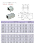 Top Shelf Steel Linear Bushing Replacement Ball Bearing Block For CNC Machines Dead Nuts Accurate And Smooth 10mm Bore SCS10UU dimensions table and images