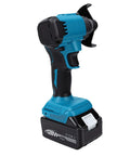 Compact Cordless Mini Circular Saw And Angle Grinder High Speed Cut Off Tool Kicking Up Dust With Zero Cords, battery-powered design.