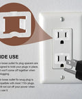 24 Pack Loose Outlet Fix Plugs Snug Fit For Loose Wall Sockets Stop Wobble And Drop Outs Easy Install Socket Stabilizers shown in use
