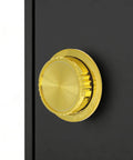 Hemoton Secure Locking Cabinet Knob Handle For Safe Boxes, Round Turn Design With Ergonomic Grip And Easy Install Kit For Home Safe Cylinder Replacement Upgrade, gold
