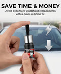 Person holding Windshield Chip Repair Kit With Glass Repair Liquid For Cracks And Chips Quick Fix All In One Windshield Repair Solution