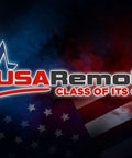 USA Remote logo with star and flag background, tagline 'Class of Its Own' for key fob products
