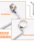 Seamaka 202-piece stainless steel hose clamp kit, 1/4 to 2 inch sizes, with screwdriver and socket wrench.