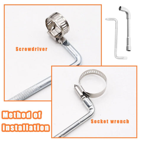 Seamaka 202-piece stainless steel hose clamp kit, 1/4 to 2 inch sizes, with screwdriver and socket wrench.